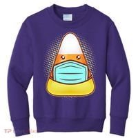 Cute Halloween Quarantine Candy Corn Kids Sweatshirt thumb 0