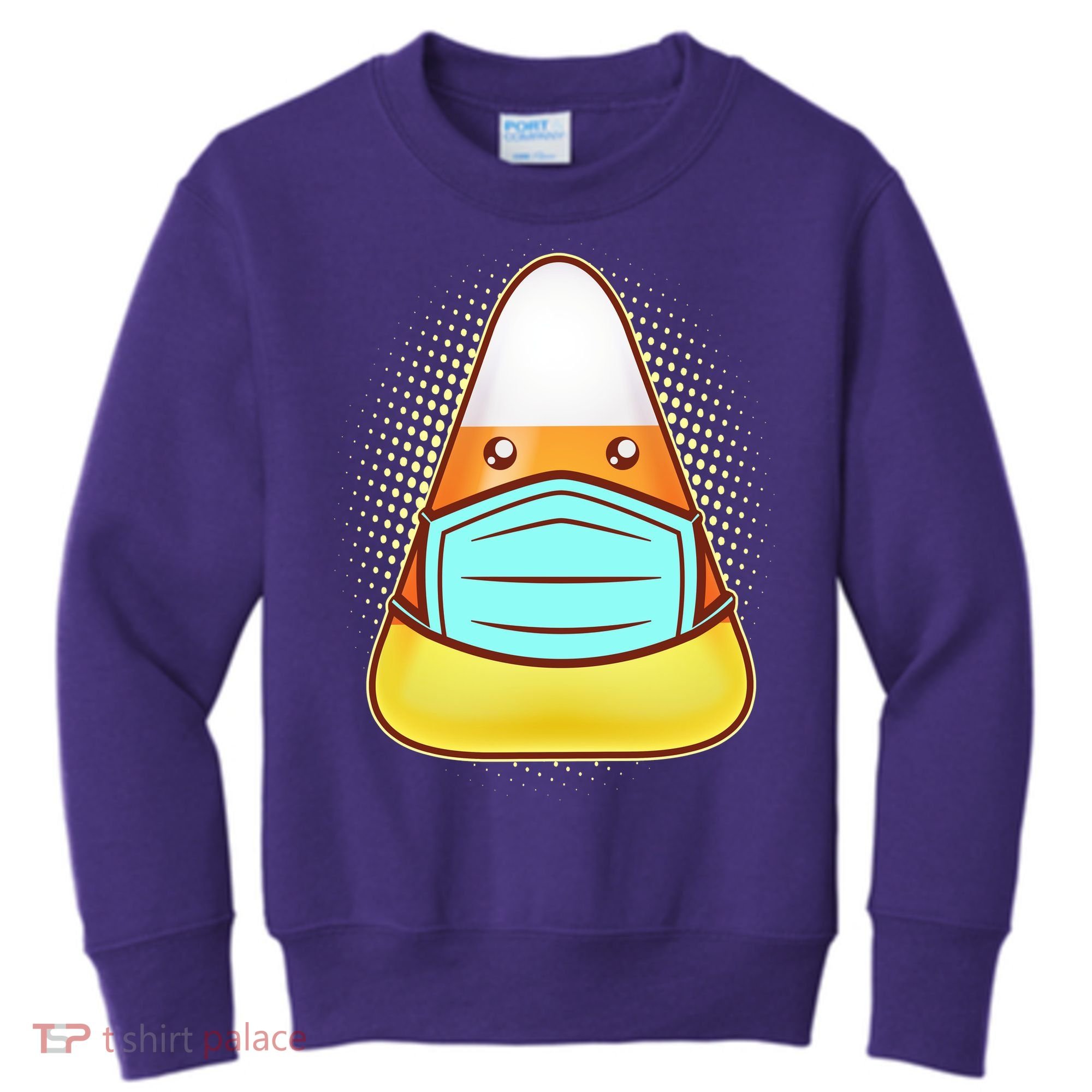 Cute Halloween Quarantine Candy Corn Kids Sweatshirt