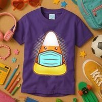 Cute Halloween Quarantine Candy Corn Kids T-Shirt thumb 3