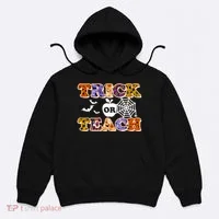 Cute Halloween Trick Or Teach Teacher Hoodie thumb 0