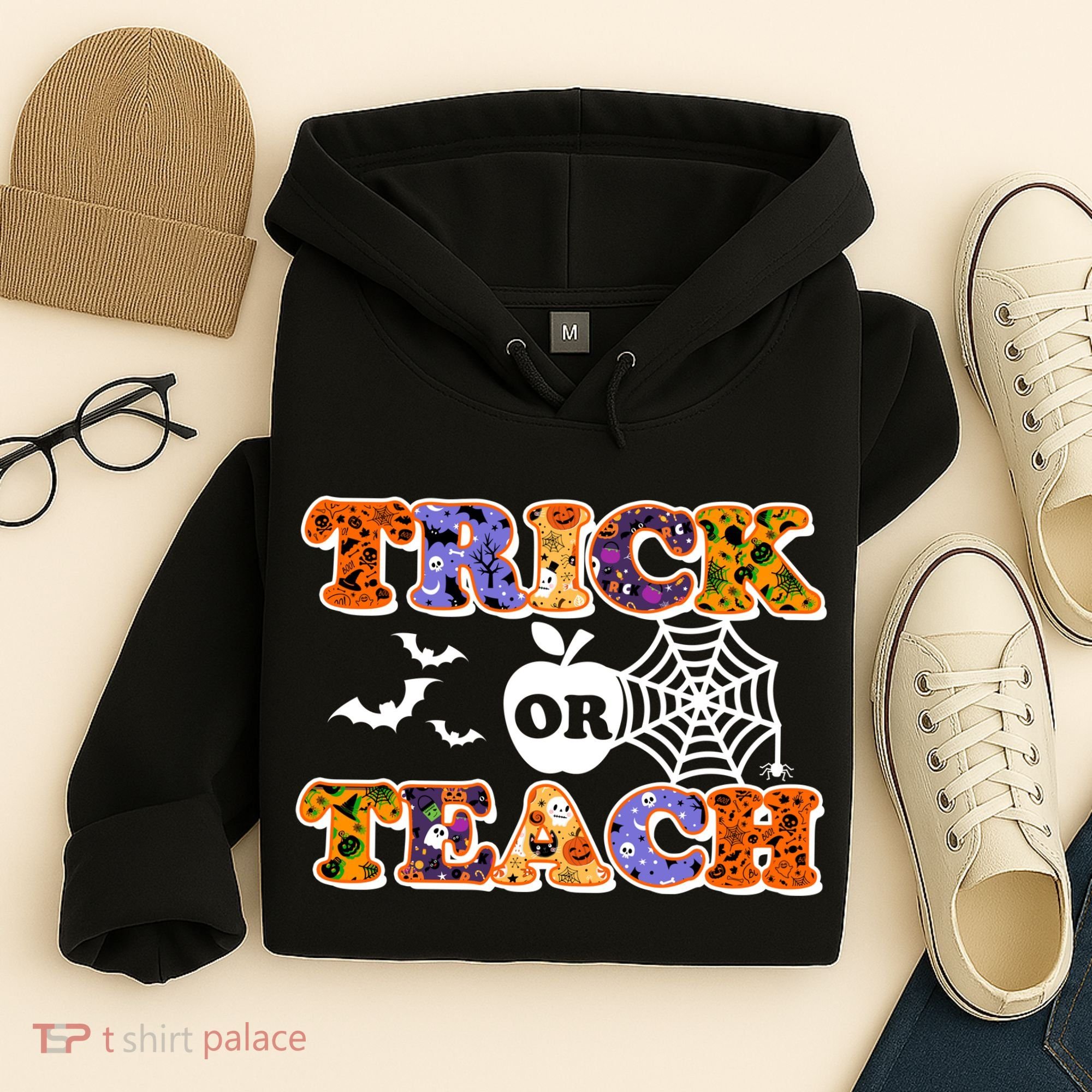Cute Halloween Trick Or Teach Teacher Hoodie