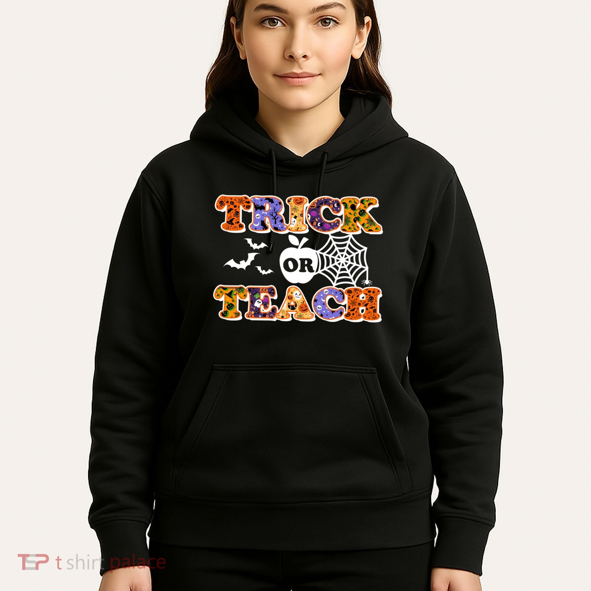 Cute Halloween Trick Or Teach Teacher Hoodie