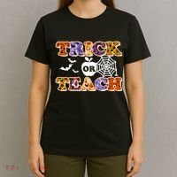 Cute Halloween Trick Or Teach Teacher T-Shirt thumb 4
