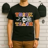 Cute Halloween Trick Or Teach Teacher T-Shirt thumb 6