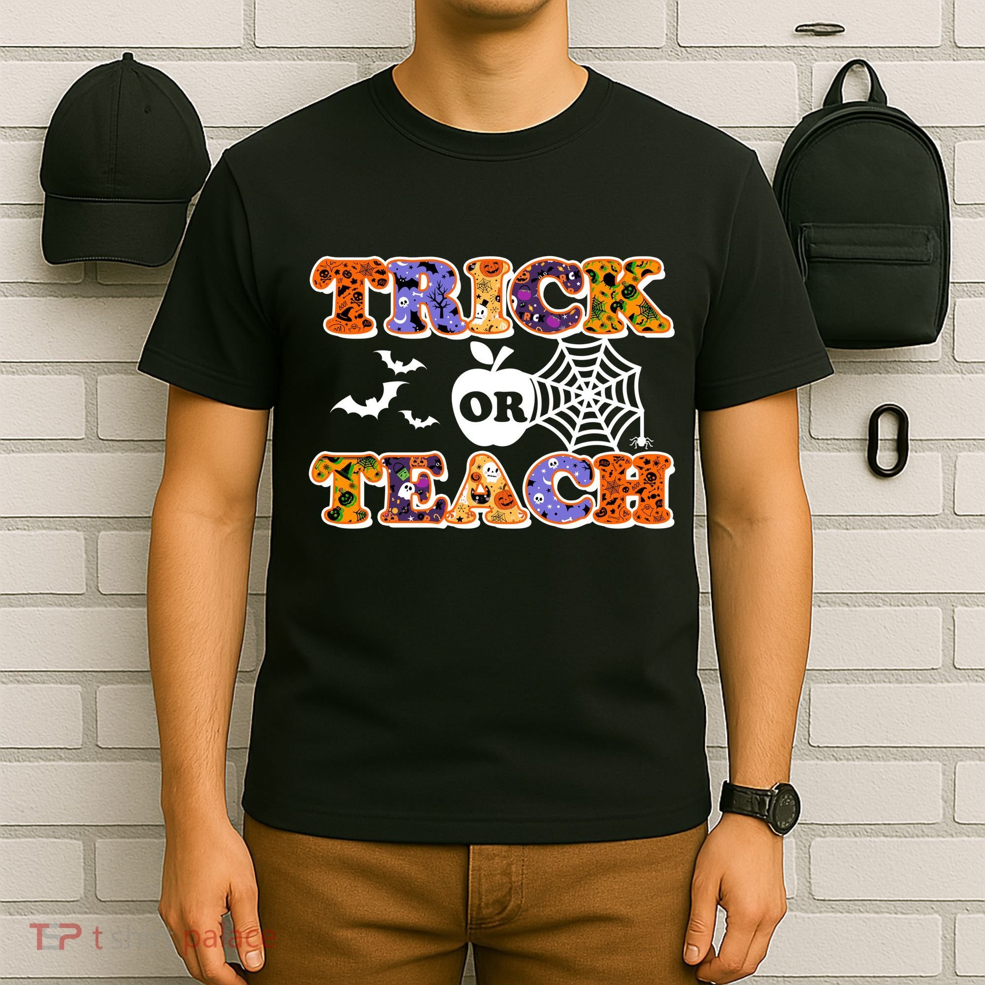Cute Halloween Trick Or Teach Teacher T-Shirt