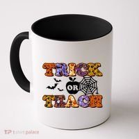 Cute Halloween Trick Or Teach Teacher Coffee Mug thumb 0