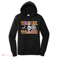 Cute Halloween Trick Or Teach Teacher Women's Hoodie thumb 0