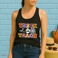 Cute Halloween Trick Or Teach Teacher Women's Tank Top thumb 2