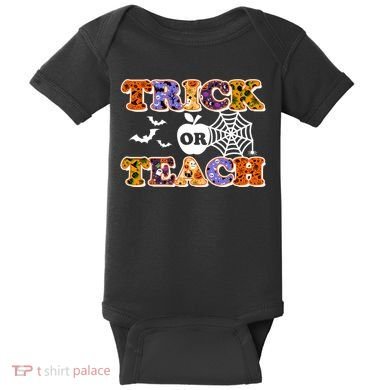 Cute Halloween Trick Or Teach Teacher Baby Bodysuit