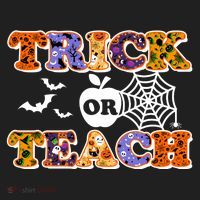 Cute Halloween Trick Or Teach Teacher Hat thumb 2