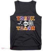 Cute Halloween Trick Or Teach Teacher Tank Top thumb 0