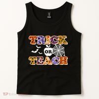Cute Halloween Trick Or Teach Teacher Tank Top thumb 2