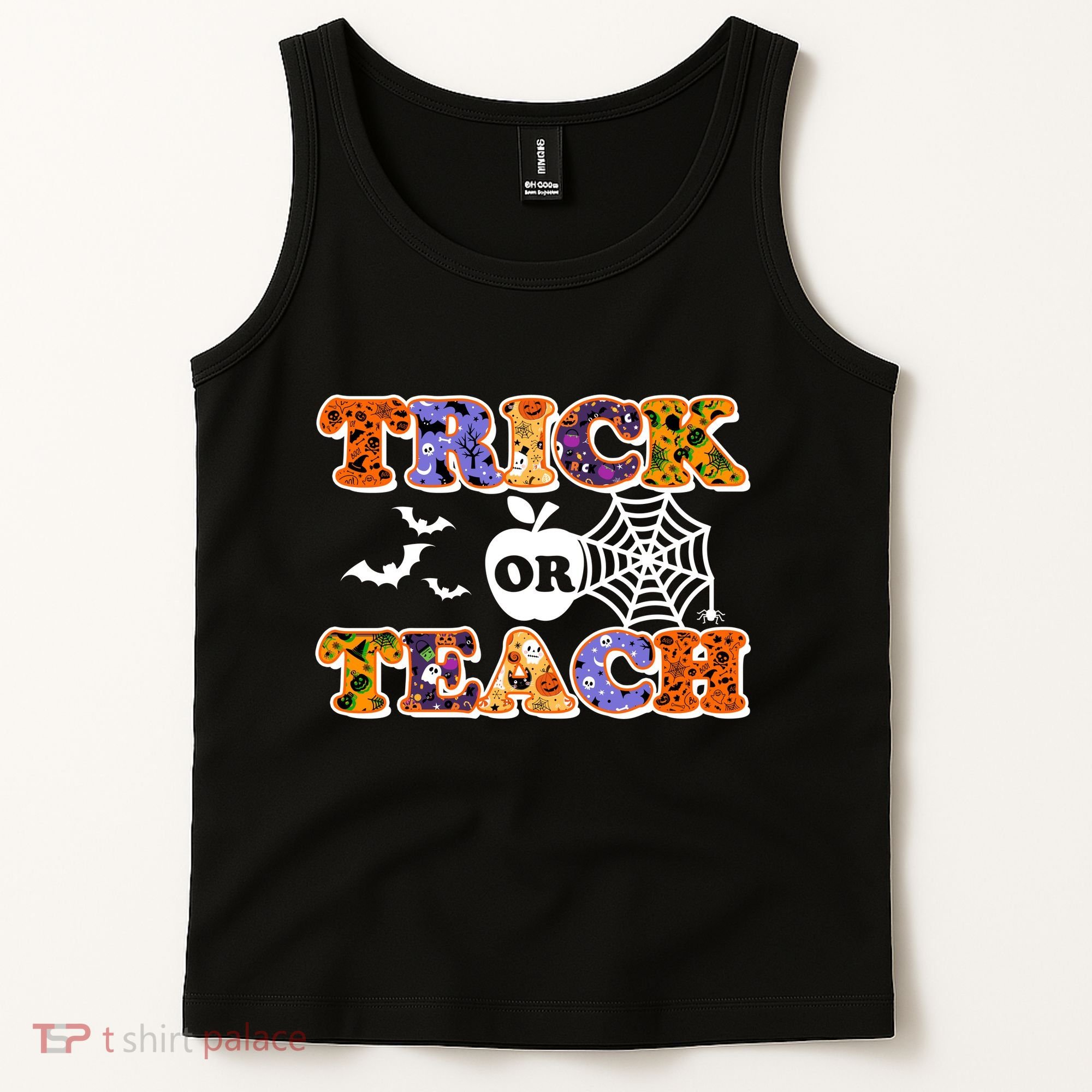 Cute Halloween Trick Or Teach Teacher Tank Top