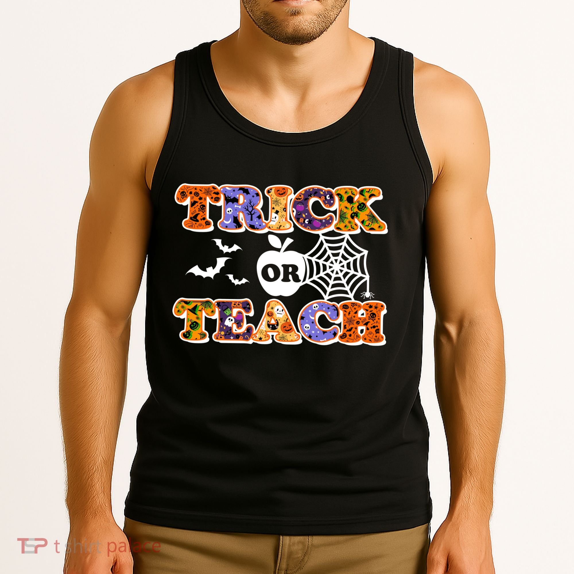 Cute Halloween Trick Or Teach Teacher Tank Top