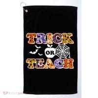 Cute Halloween Trick Or Teach Teacher Golf Towel thumb 0