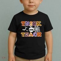 Cute Halloween Trick Or Teach Teacher Toddler T-Shirt thumb 2