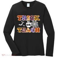 Cute Halloween Trick Or Teach Teacher Women's Long Sleeve Shirt thumb 0