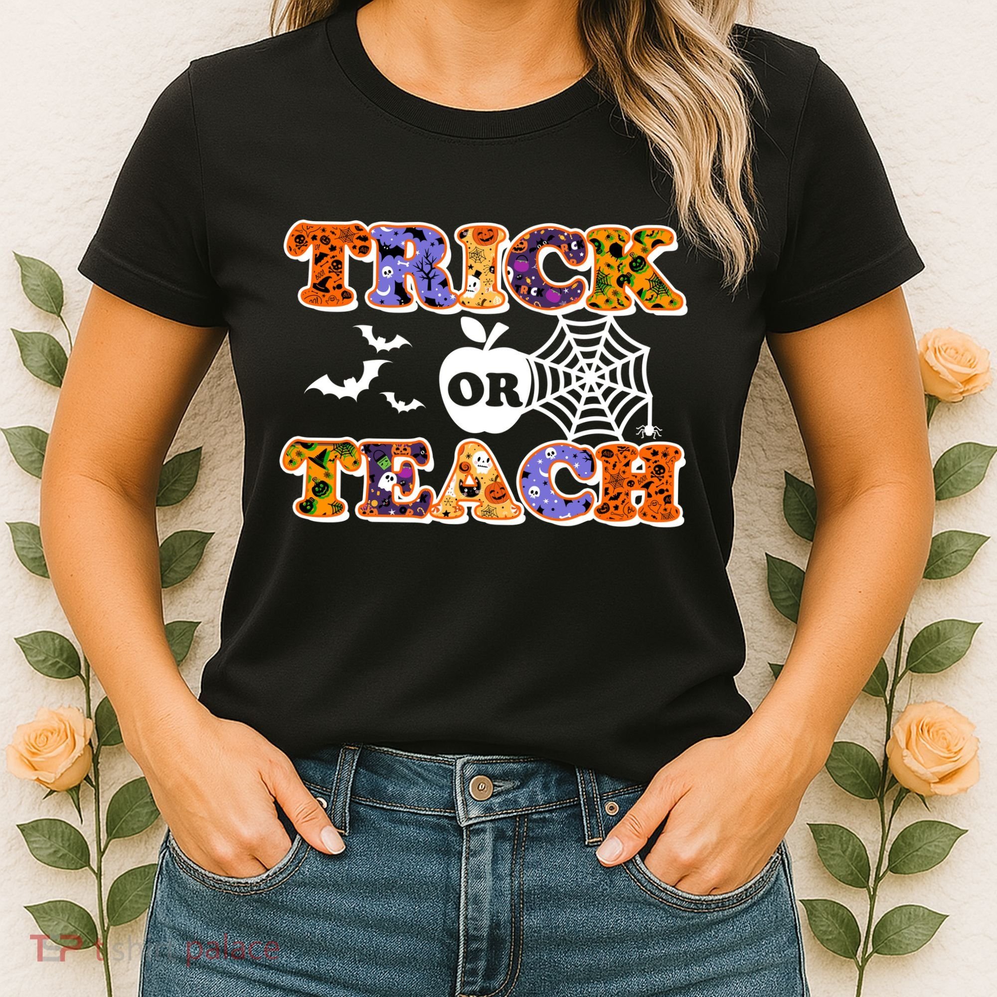 Cute Halloween Trick Or Teach Teacher Women's T-Shirt