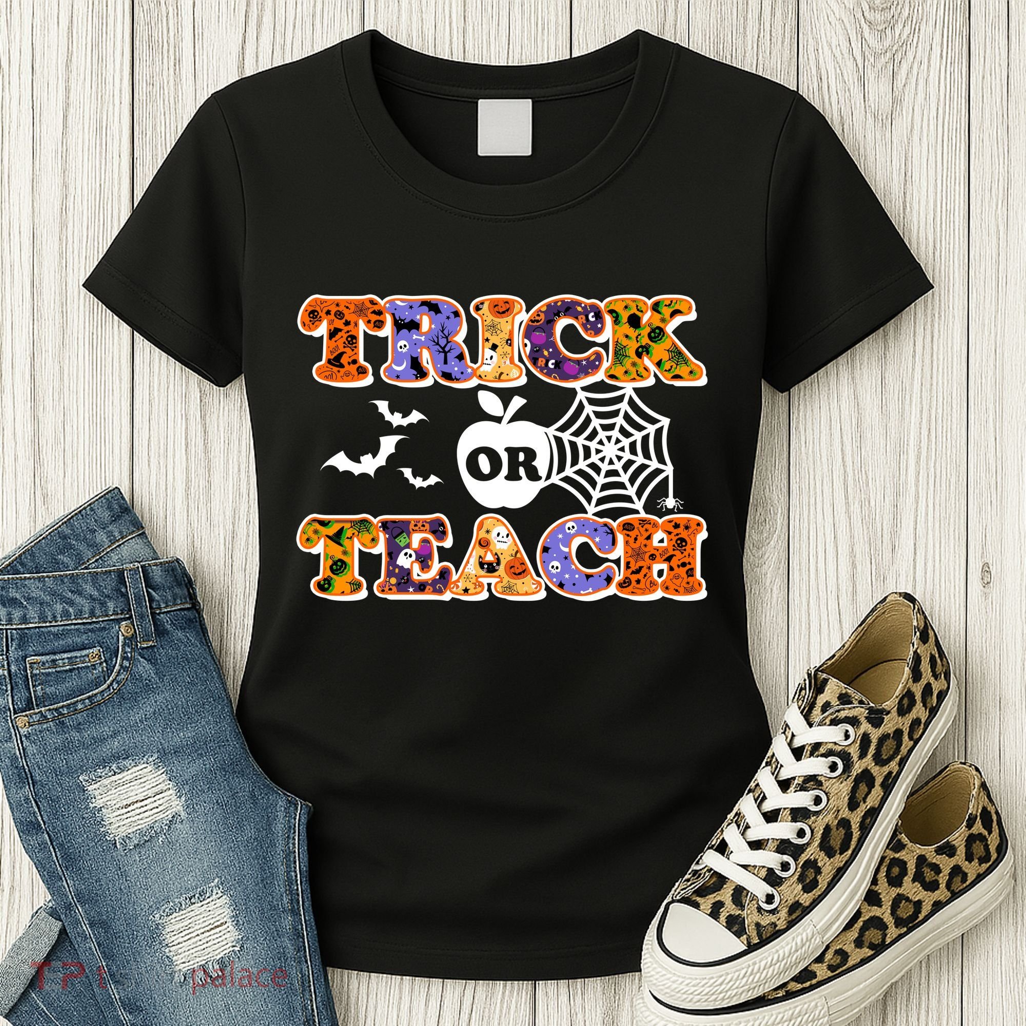 Cute Halloween Trick Or Teach Teacher Women's T-Shirt