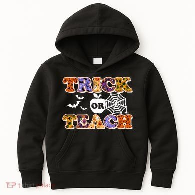 Cute Halloween Trick Or Teach Teacher Kids Hoodie