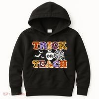 Cute Halloween Trick Or Teach Teacher Kids Hoodie thumb 0