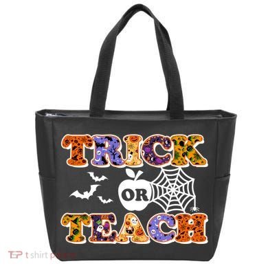 Cute Halloween Trick Or Teach Teacher Tote Bag