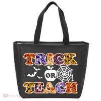 Cute Halloween Trick Or Teach Teacher Tote Bag thumb 0