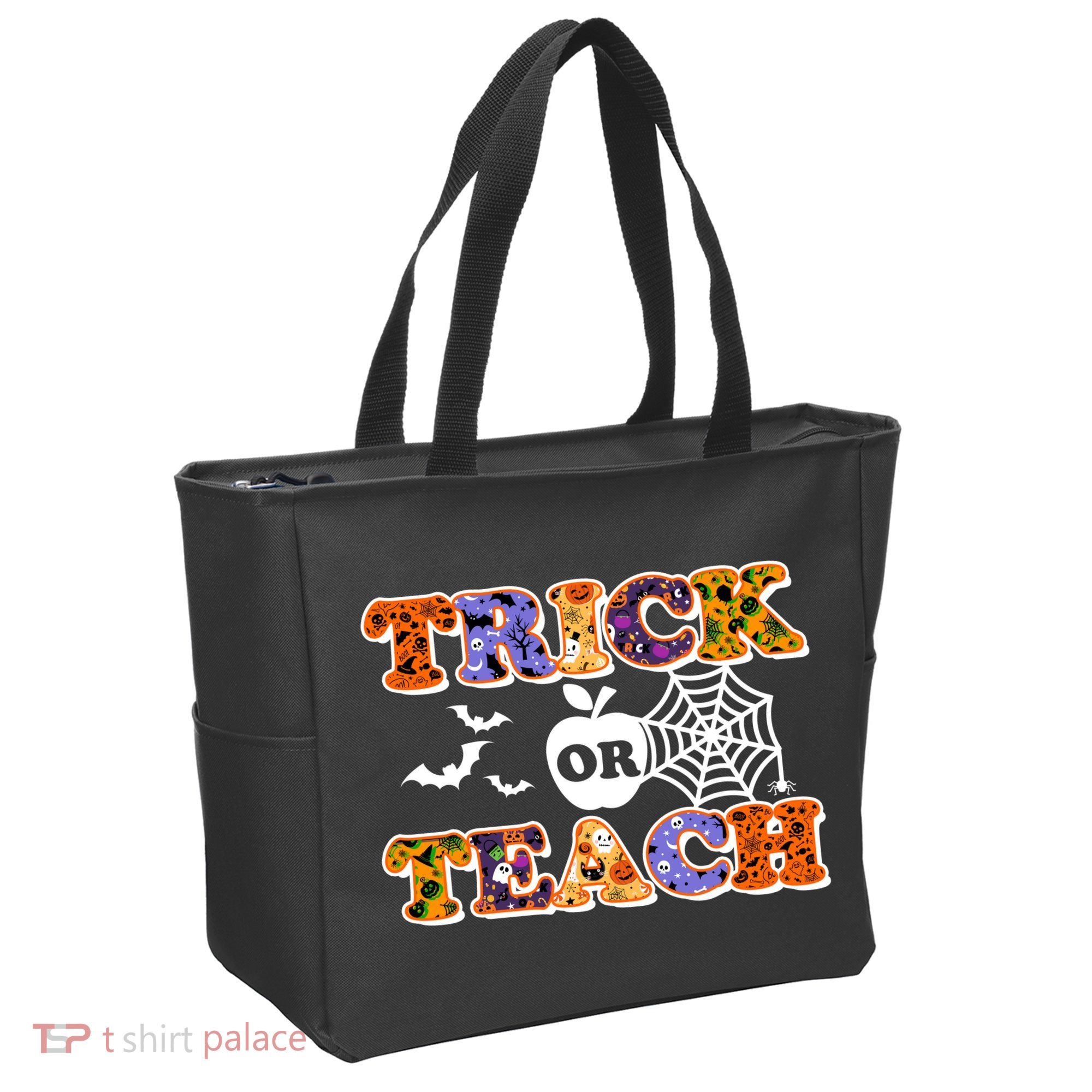 Cute Halloween Trick Or Teach Teacher Tote Bag