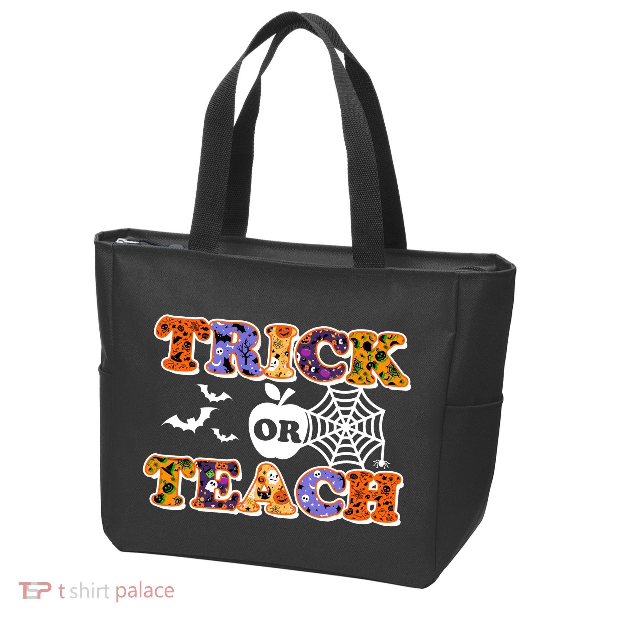 Cute Halloween Trick Or Teach Teacher Tote Bag
