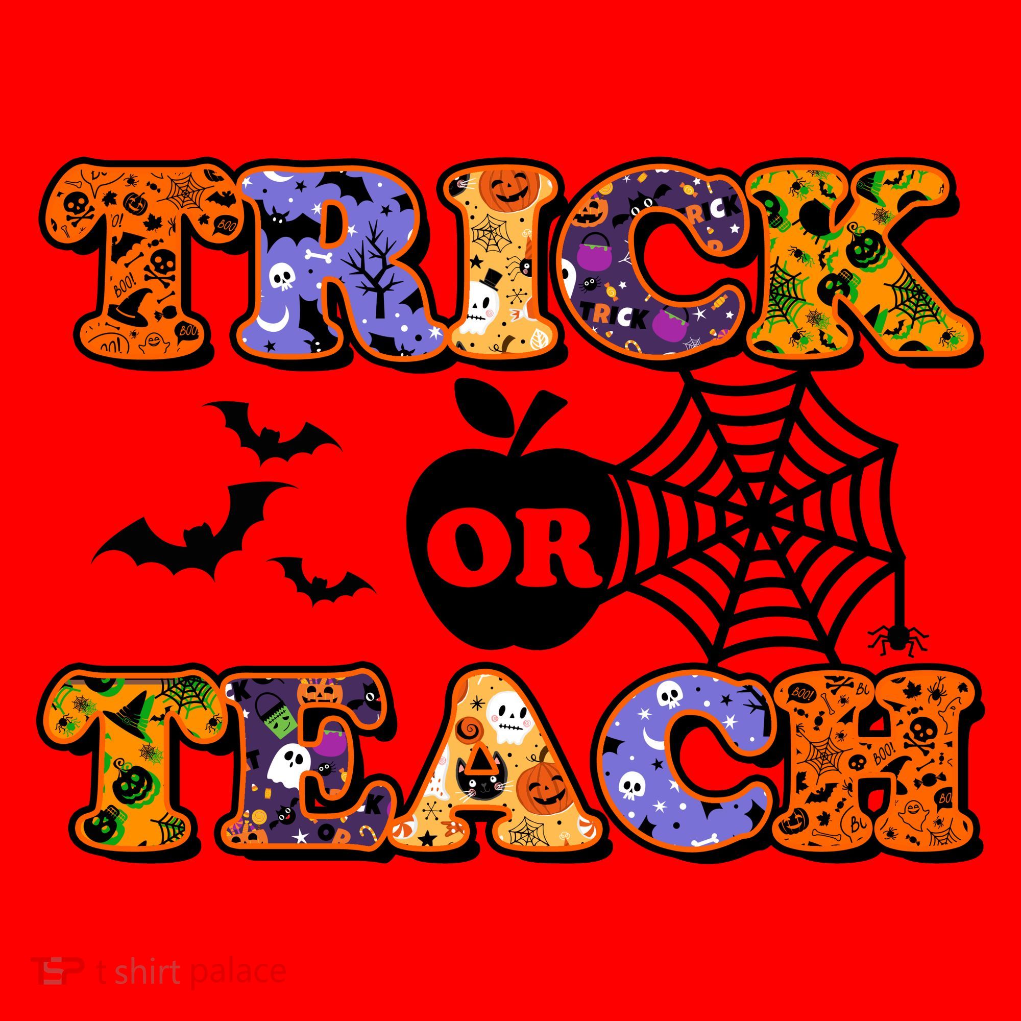 Cute Halloween Trick Or Teach Teacher Santa Hat