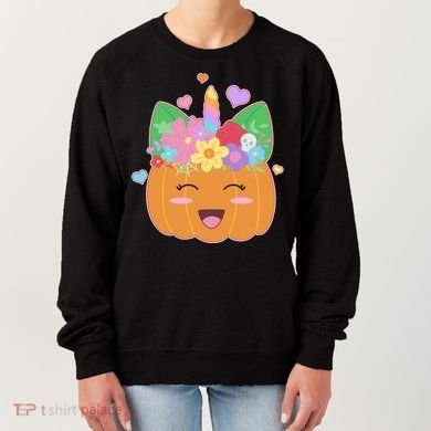 Cute Halloween Unicorn Pumpkin Women's Sweatshirt