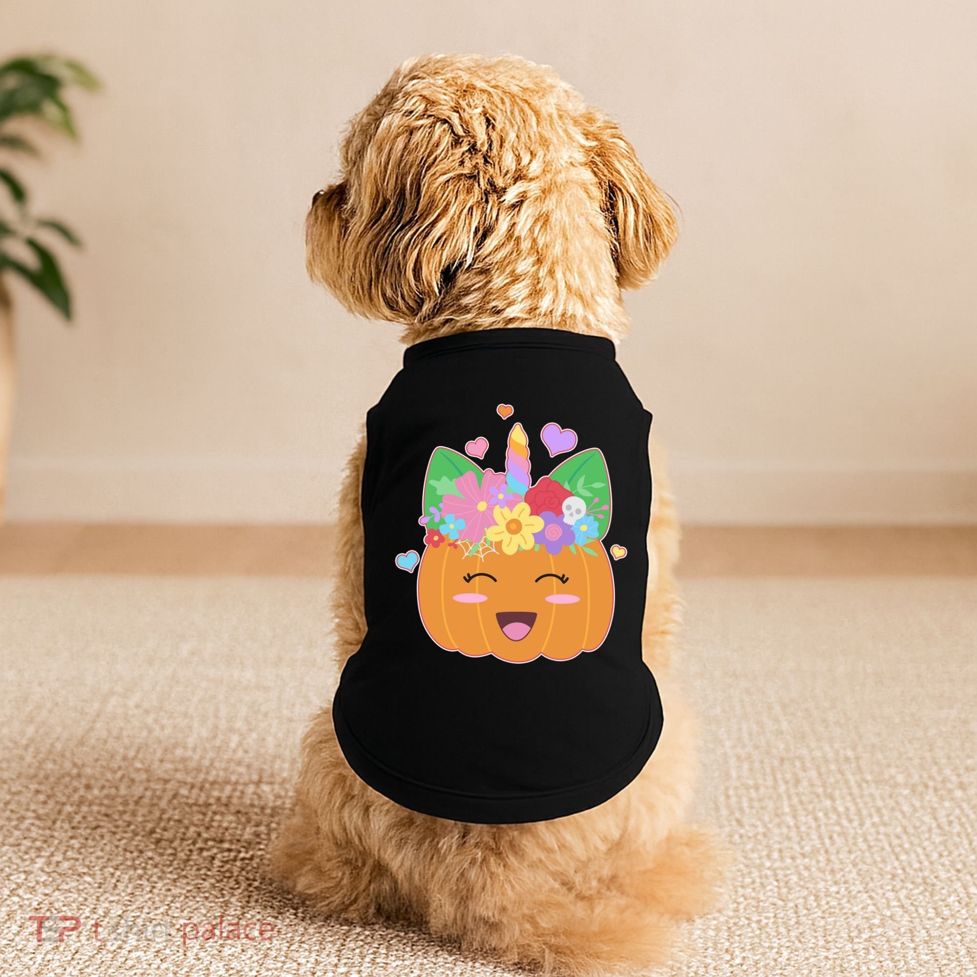Cute Halloween Unicorn Pumpkin Doggie Tank