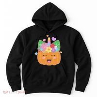 Cute Halloween Unicorn Pumpkin Hoodie thumb 0