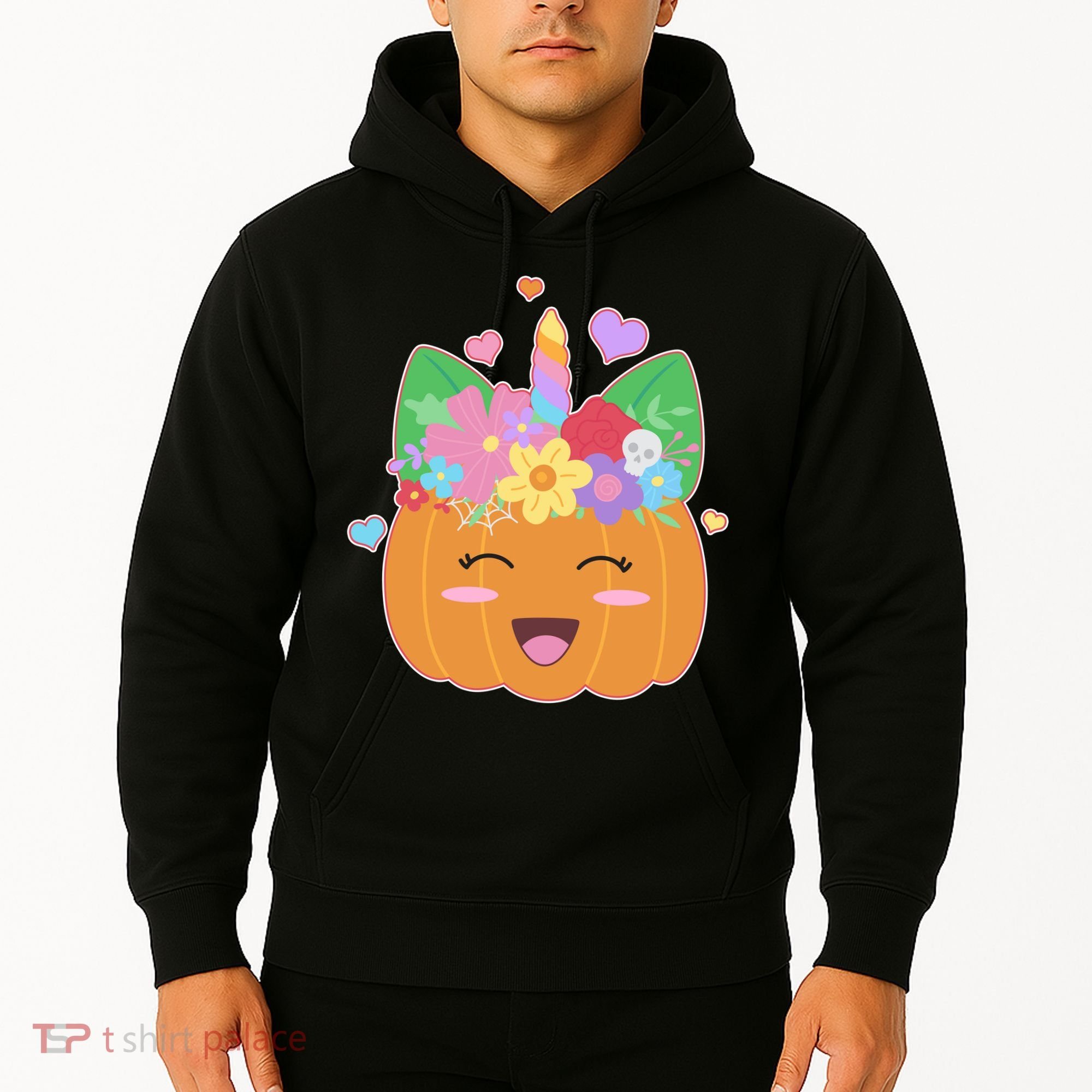 Cute Halloween Unicorn Pumpkin Hoodie