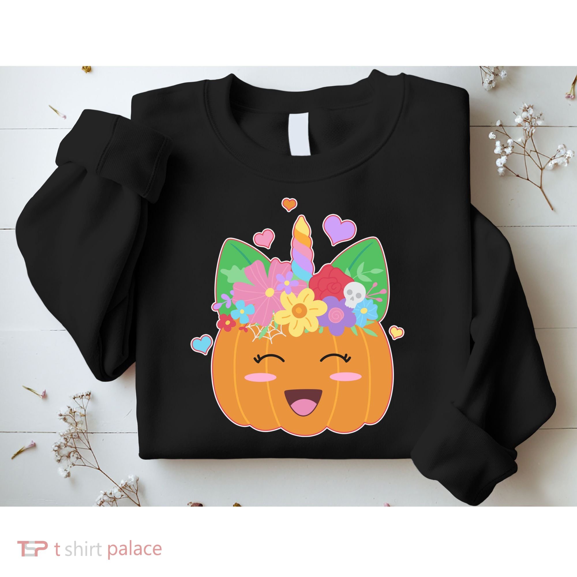Cute Halloween Unicorn Pumpkin Sweatshirt