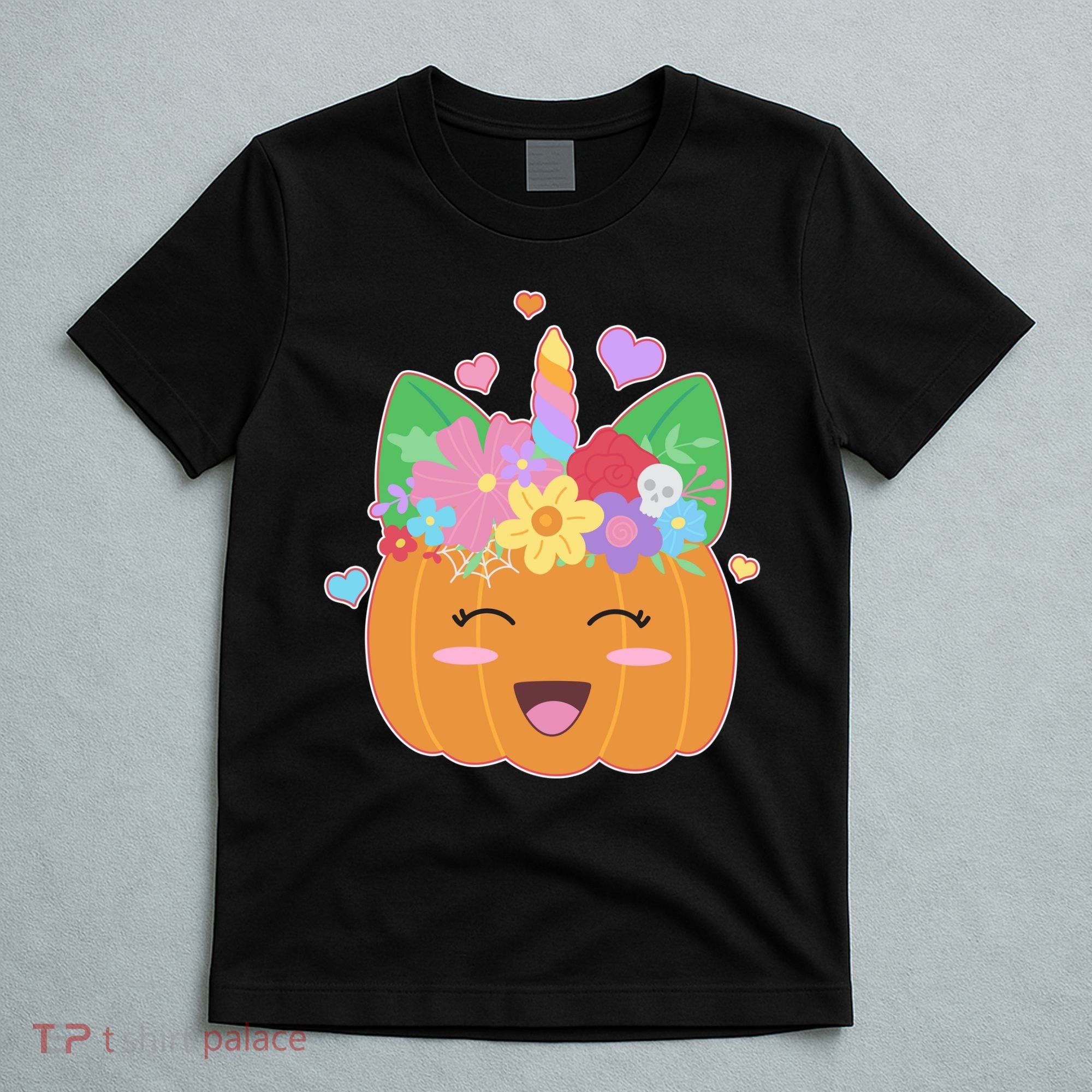 Cute Halloween Unicorn Pumpkin T-Shirt