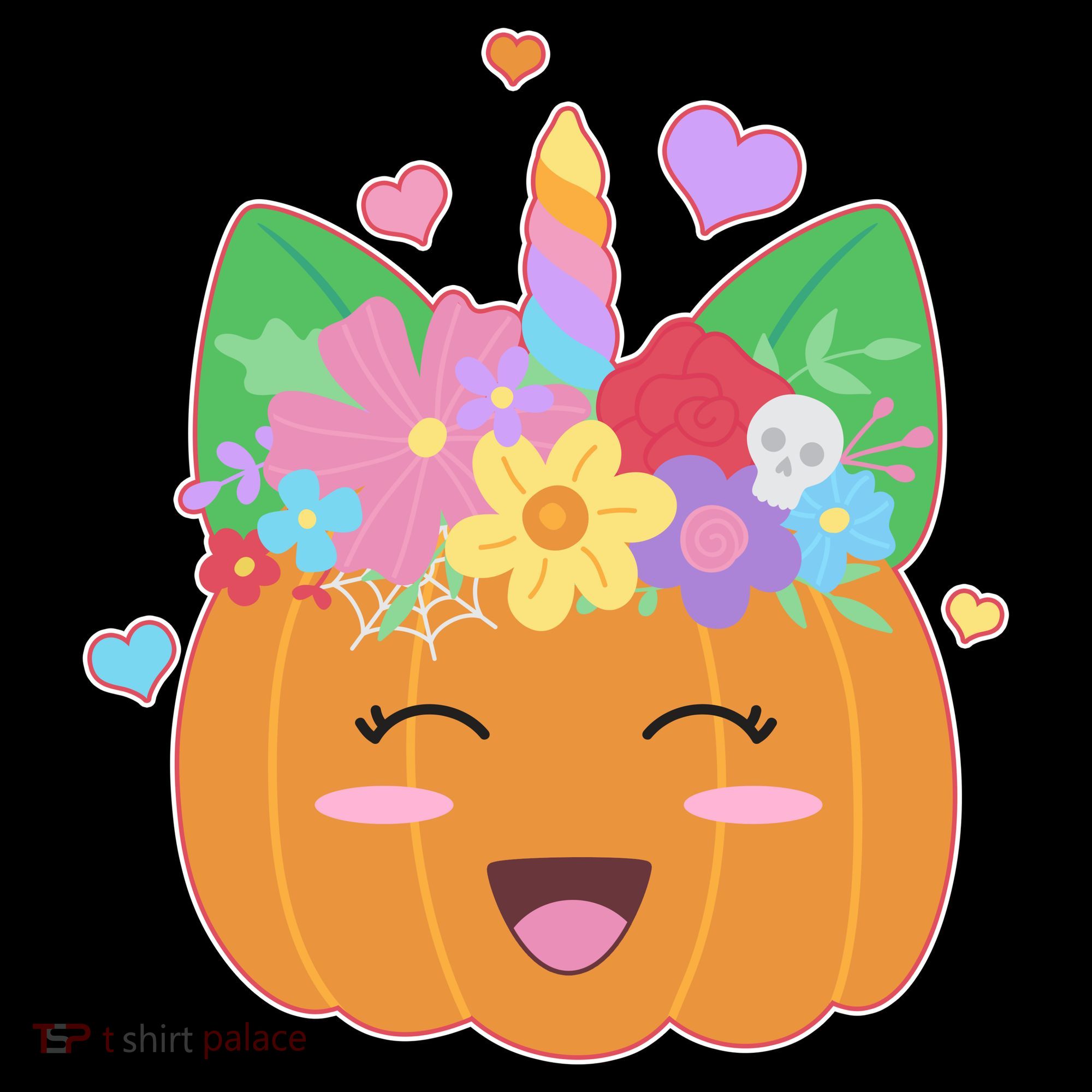 Cute Halloween Unicorn Pumpkin Button
