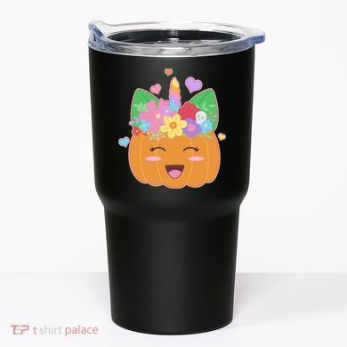 Cute Halloween Unicorn Pumpkin Tumbler