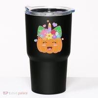 Cute Halloween Unicorn Pumpkin Tumbler thumb 0