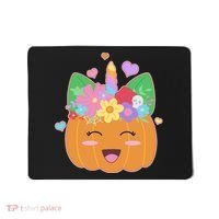 Cute Halloween Unicorn Pumpkin Mousepad thumb 0