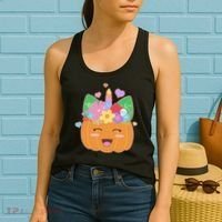 Cute Halloween Unicorn Pumpkin Women's Tank Top thumb 2