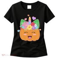 Cute Halloween Unicorn Pumpkin Women's T-Shirt thumb 0