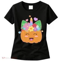 Cute Halloween Unicorn Pumpkin Women's T-Shirt thumb 0