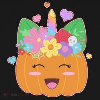 Cute Halloween Unicorn Pumpkin Women's T-Shirt thumb 6