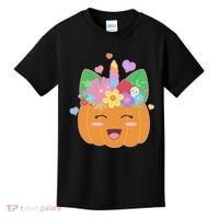 Cute Halloween Unicorn Pumpkin Kids T-Shirt thumb 0