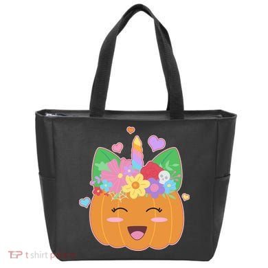 Cute Halloween Unicorn Pumpkin Tote Bag