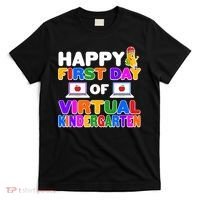 Cute Happy First Day Of Virtual Kindergarten T-Shirt thumb 0