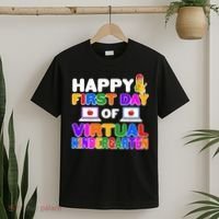 Cute Happy First Day Of Virtual Kindergarten T-Shirt thumb 2