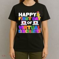 Cute Happy First Day Of Virtual Kindergarten T-Shirt thumb 4