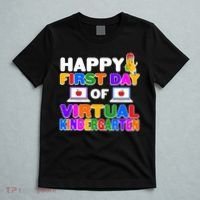 Cute Happy First Day Of Virtual Kindergarten T-Shirt thumb 5